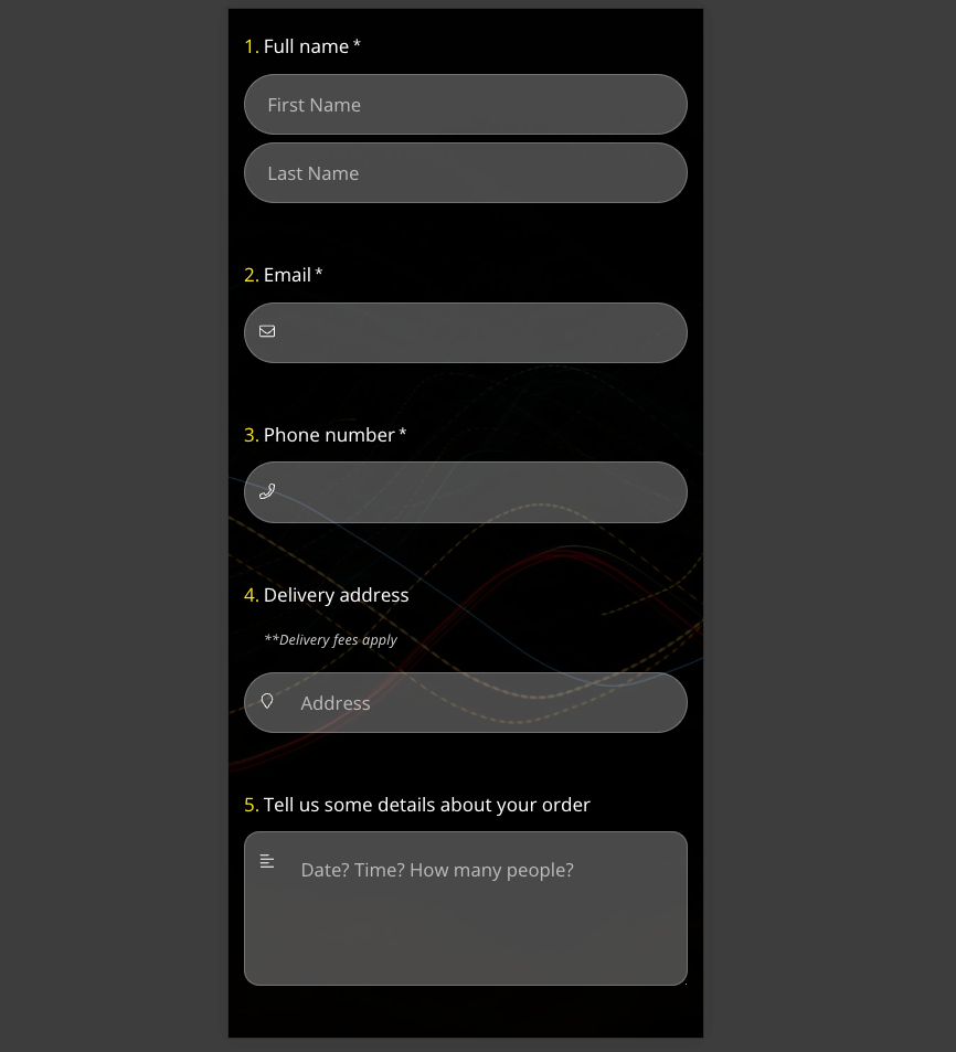 Customized ordering system