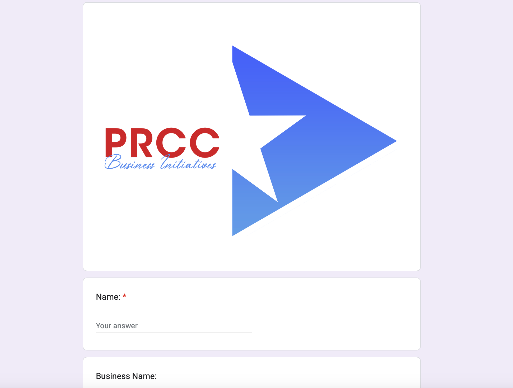 custom input form for business advising consultations